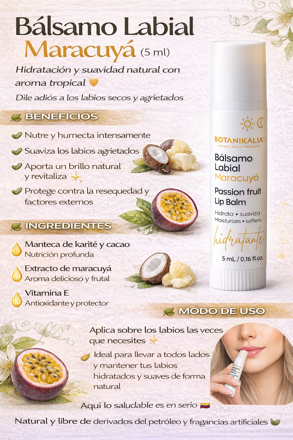 Bálsamo Labial Hidratante - Botanikalia x5ml