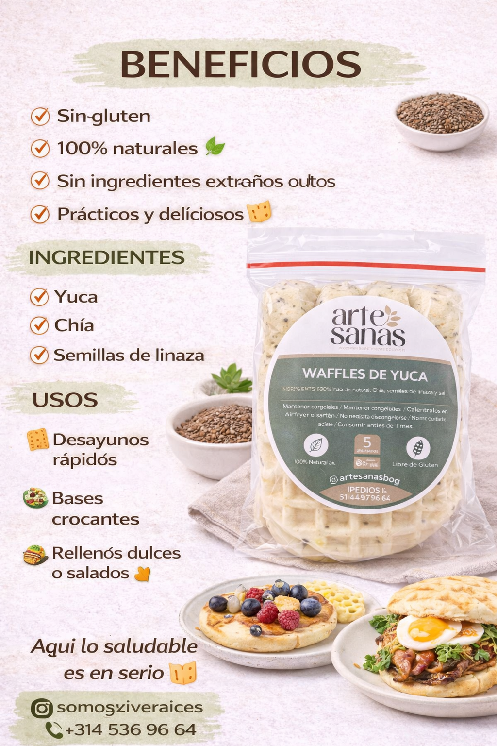 Waffles De Yuca - Artesanas