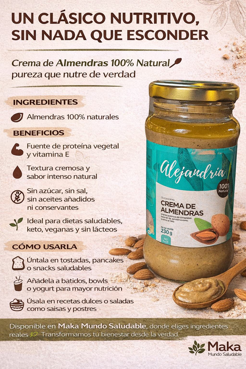 Crema de Almendras - Alejandría x230g