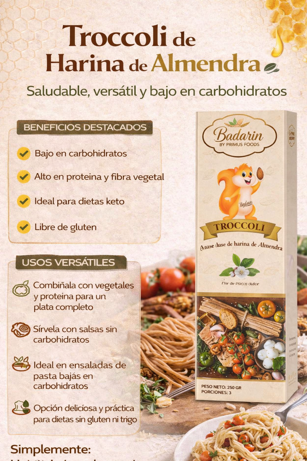 Pastas de Troccoli - Badem x250g