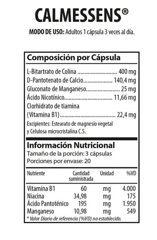Calmessens- Nutrabiotics x60caps