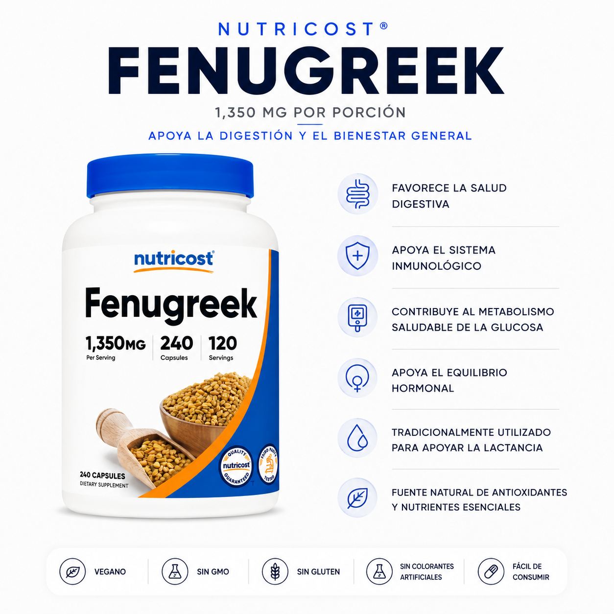 Fenugreek Nutricost - 240caps