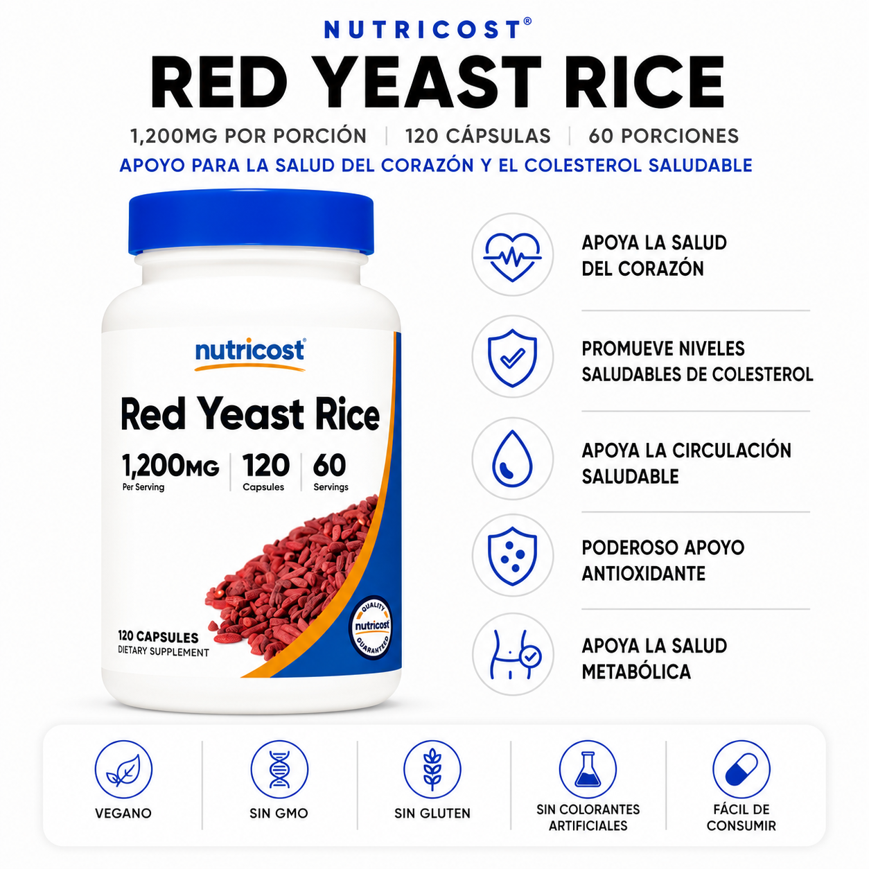 Red Yeast Rice Nutricost - 120caps