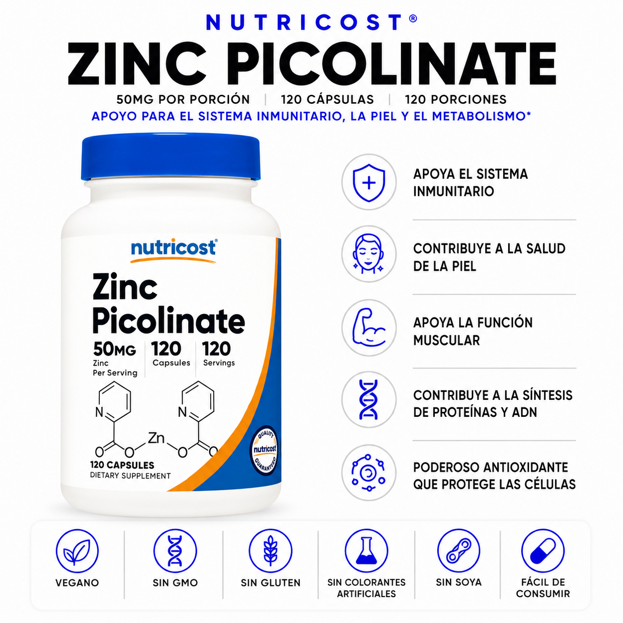 Zinc Picolinate Nutricost - 120cap