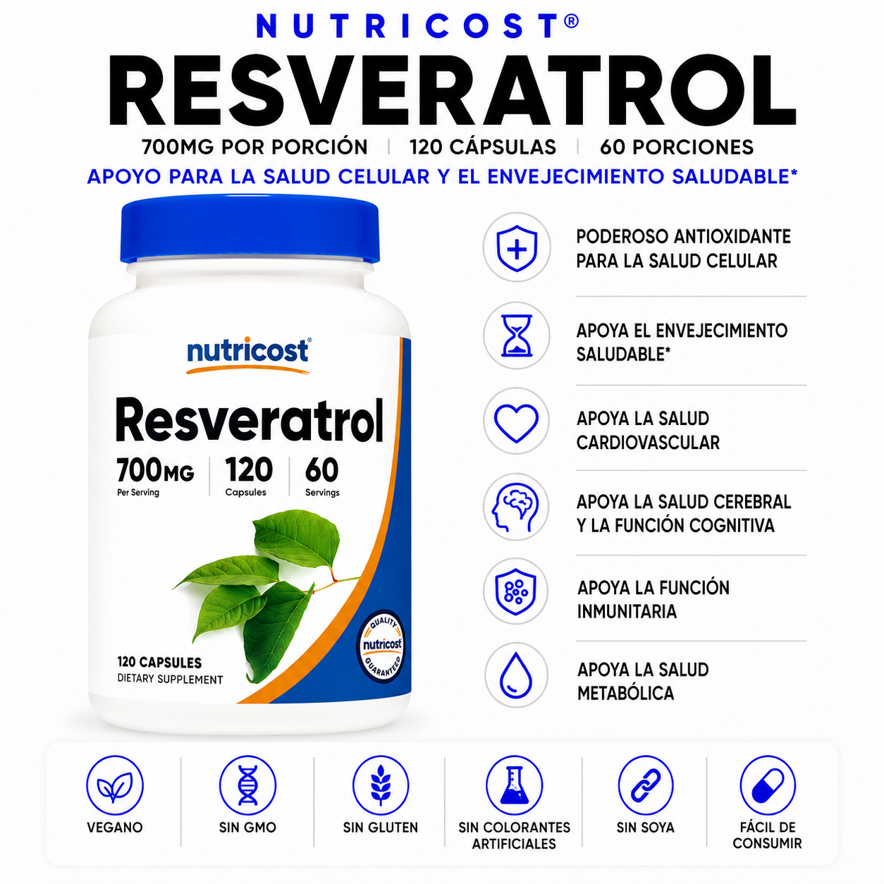 Resveratrol Nutricost - 120cap