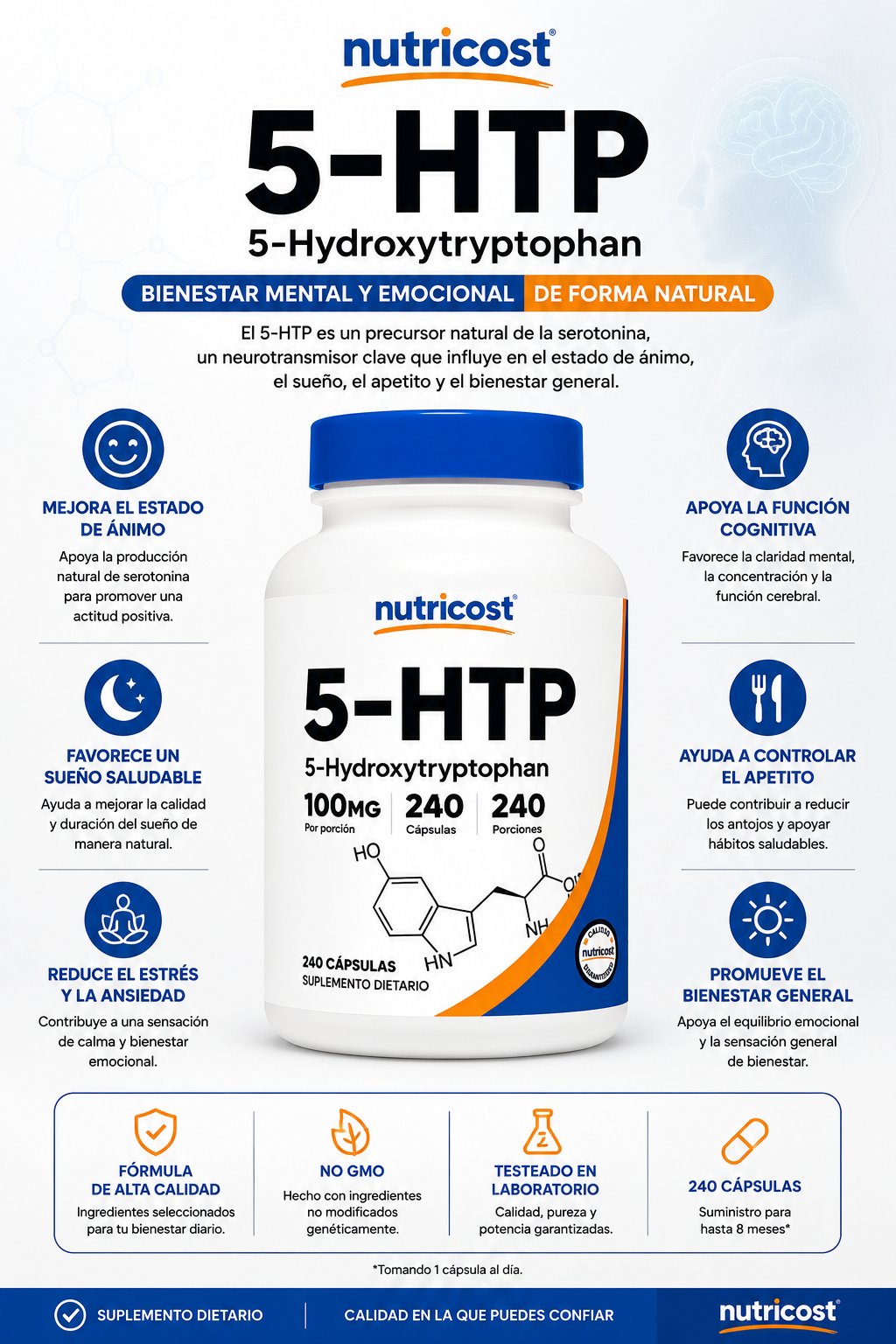 5-HTP - Nutricost x240 caps