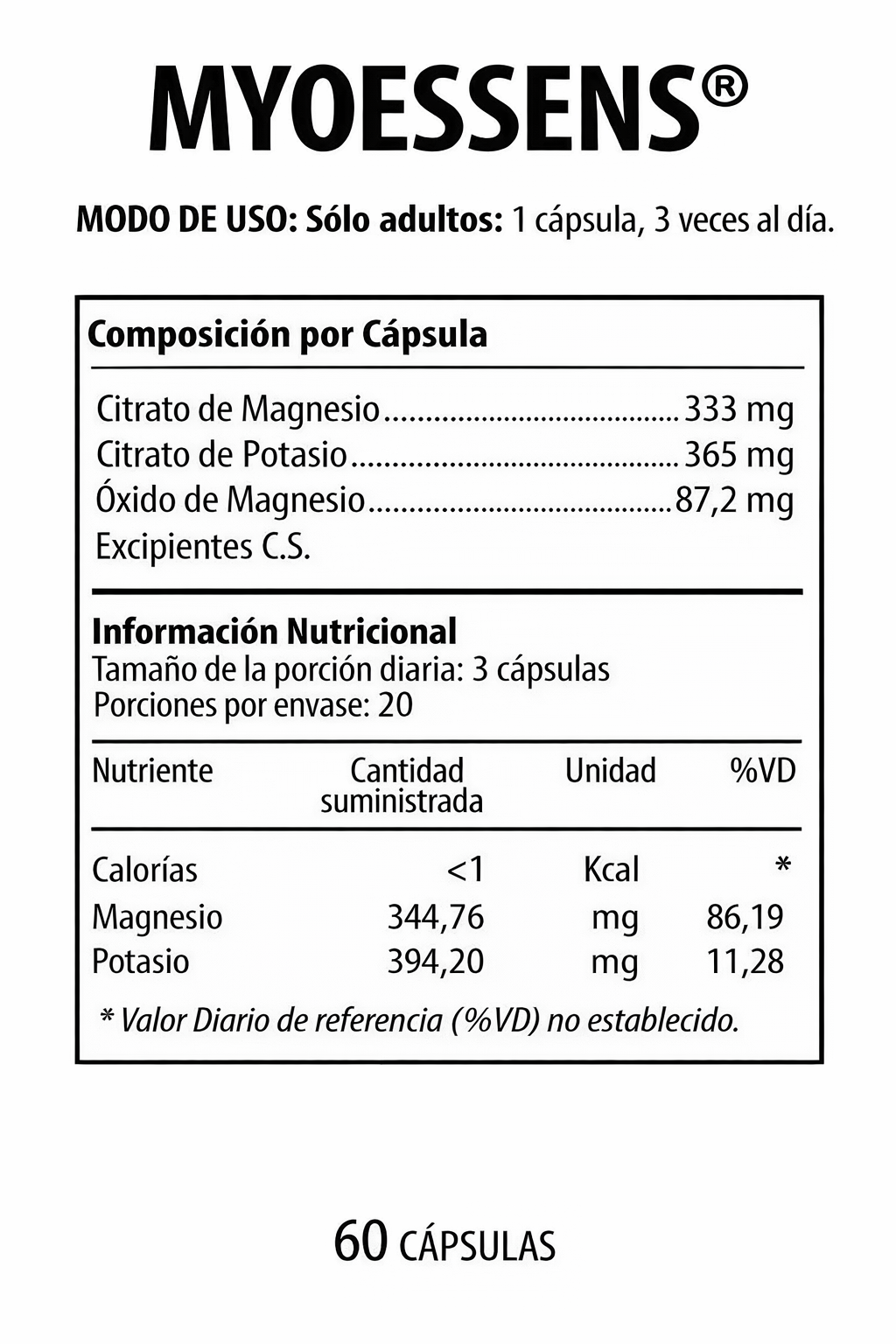 Myoessens - Nutrabiotics x60caps
