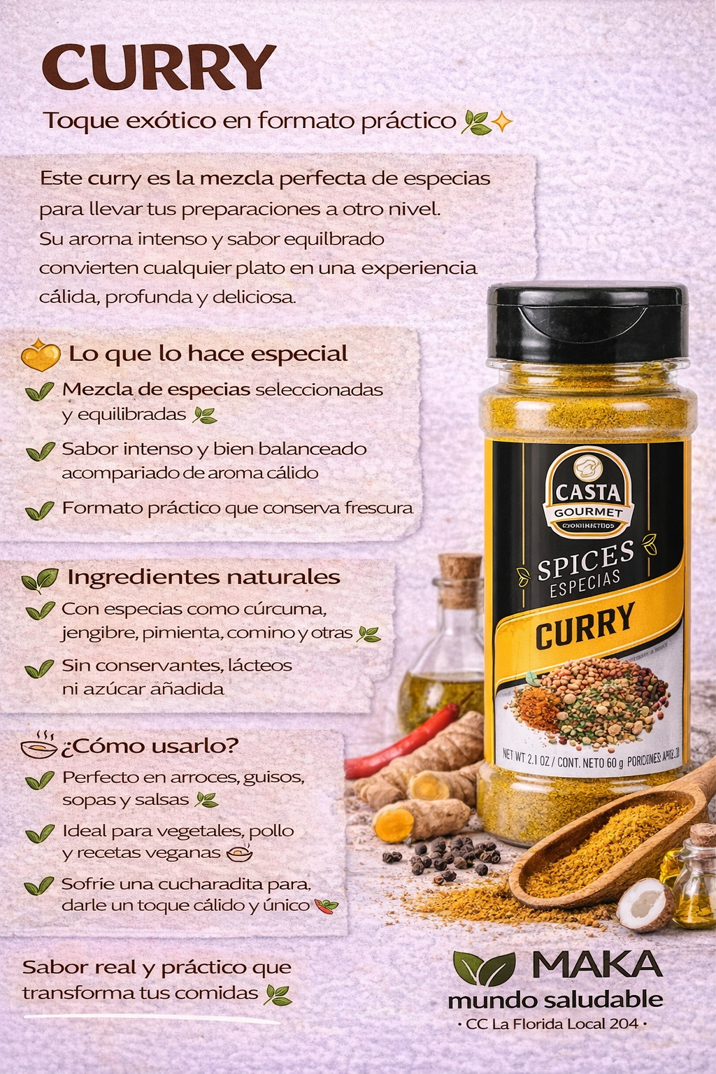 Curry - Casta gourmet x60gr