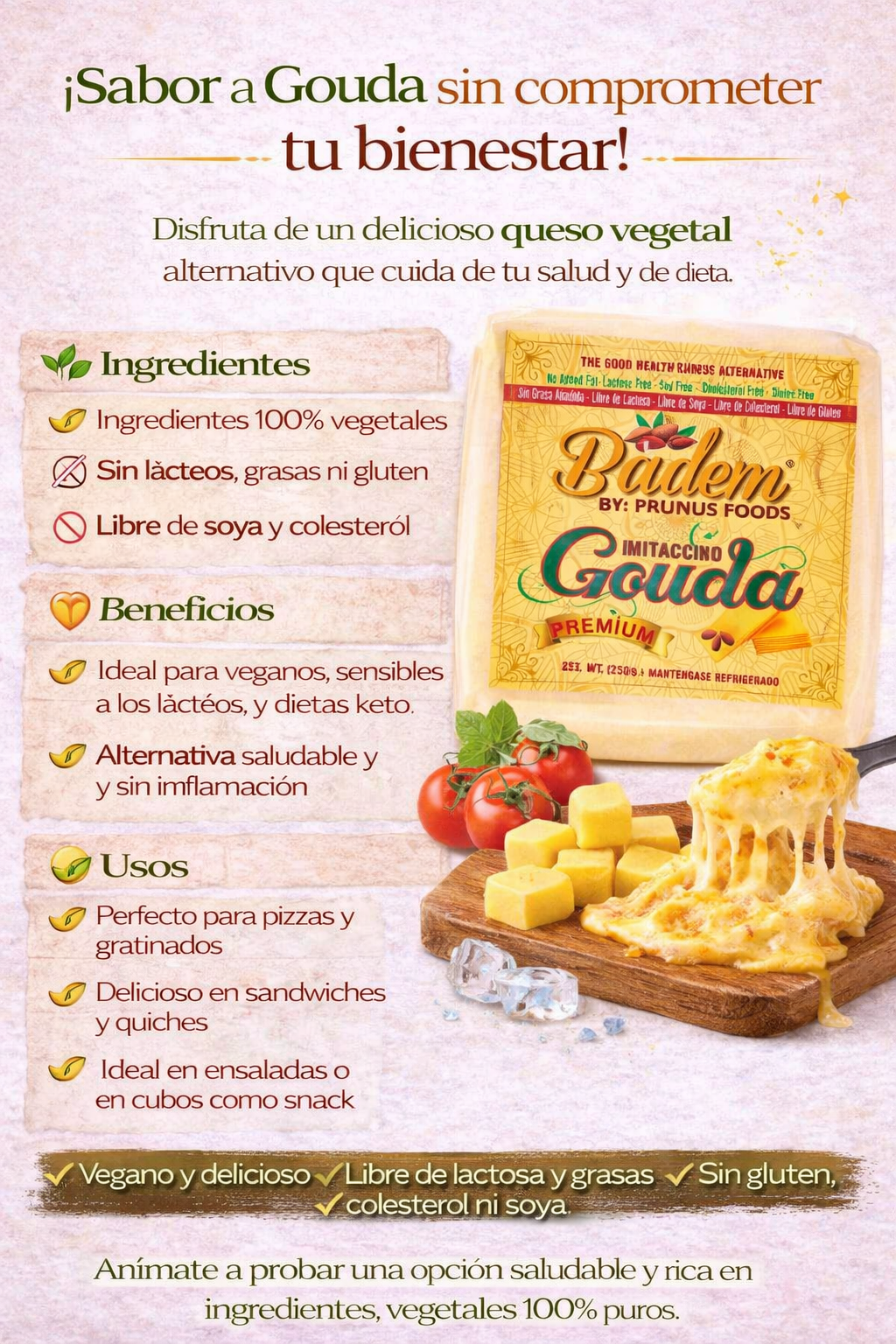 Queso Gouda - Badem x250g