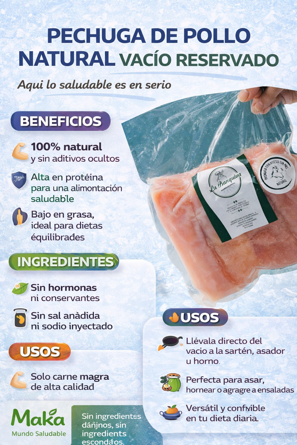 Pechuga Con Hueso Sin Piel - La Banquiva x1kg