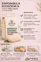 Esponjilla Ecológica - Biogar x3unid