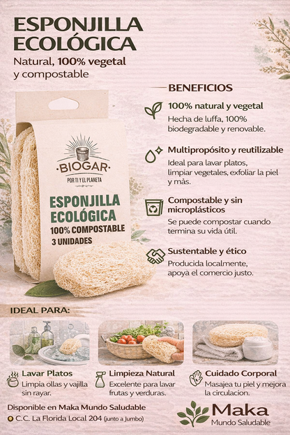 Esponjilla Ecológica - Biogar x3unid