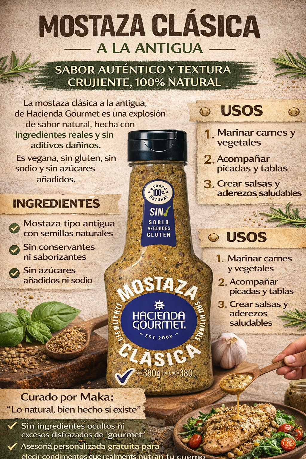 Mostaza Clásica - Hacienda Gourmet x380gr