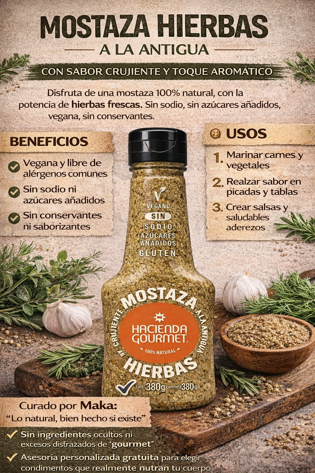 Mostaza Clásica - Hacienda Gourmet x380gr