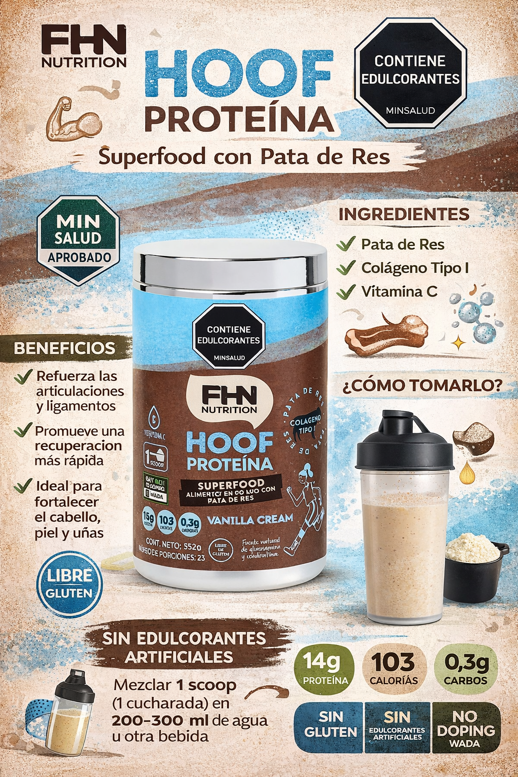 Hoof Powder Protein - Fhn Nutricion