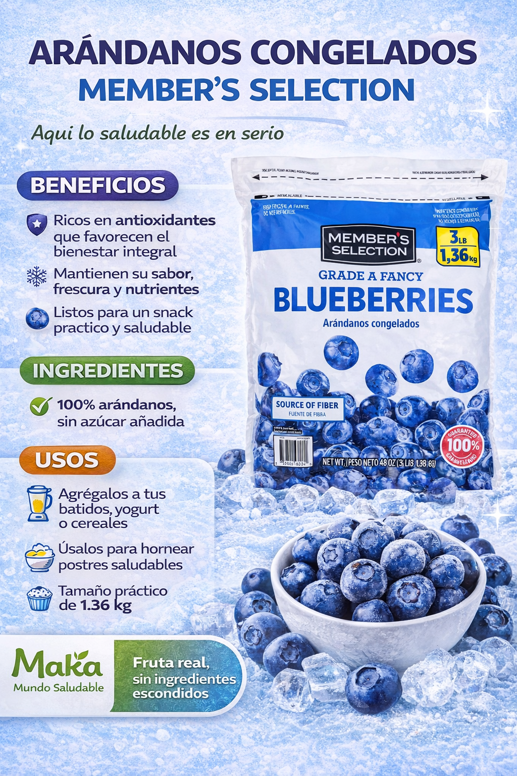 Arandanos Congelados - Member x1.36kg