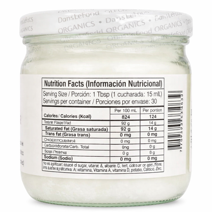 Aceite de Coco Sin olor y sin sabor - Dans Le Food x450ml