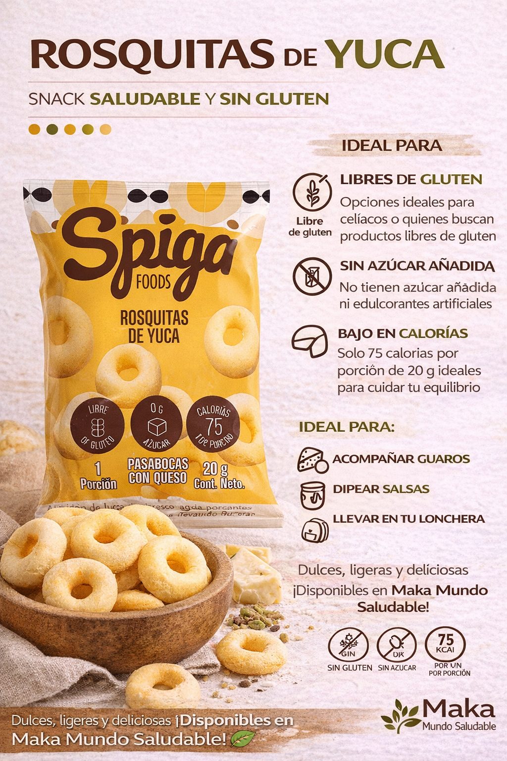 Rosquitas de Yuca - Spiga x20g