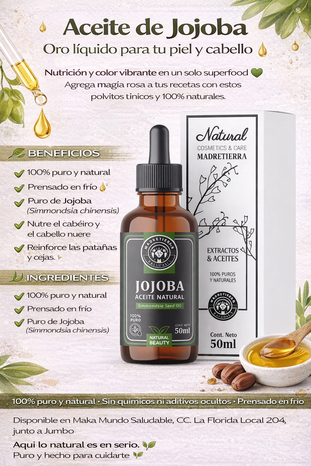 Aceite de Jojoba - Madretierra x50ml