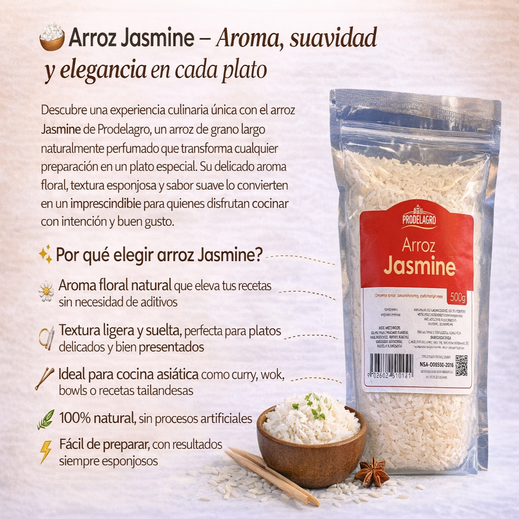 Arroz Jazmine - Prodelagro x500g