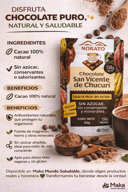 Cacao Orgánico en Polvo - Norato x150gr