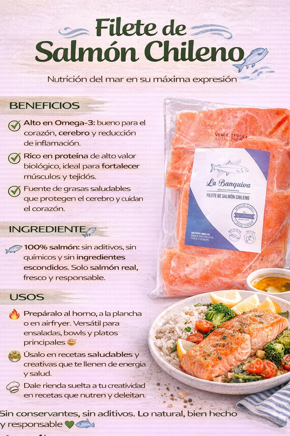 Filete De Salmón - La Banquiva x500g