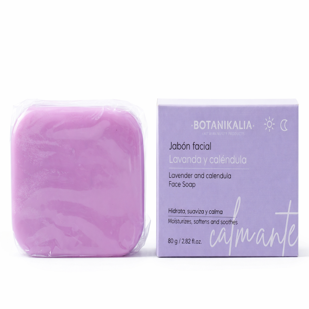Jabón Facial Lavanda Y Caléndula - Botanikalia x80g