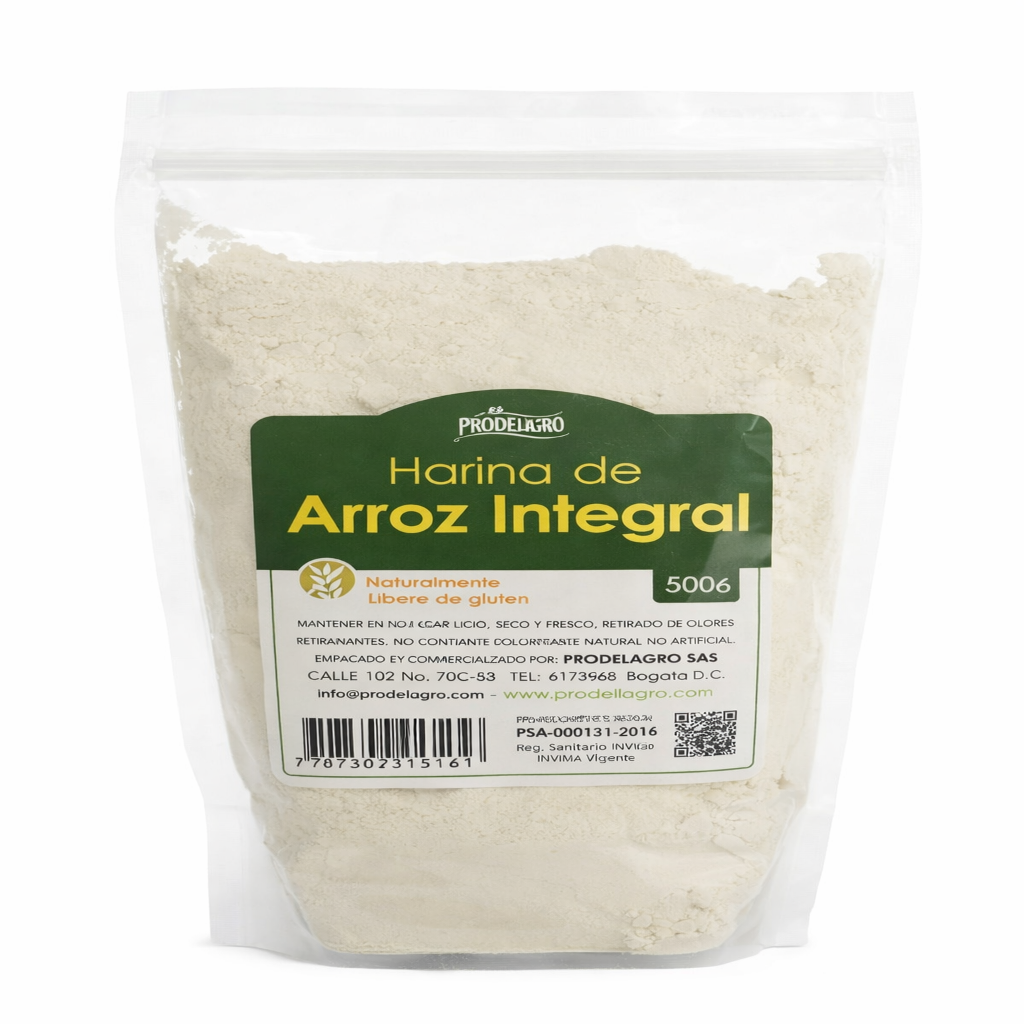Harina De Arroz Integral - Prodelagro x500g