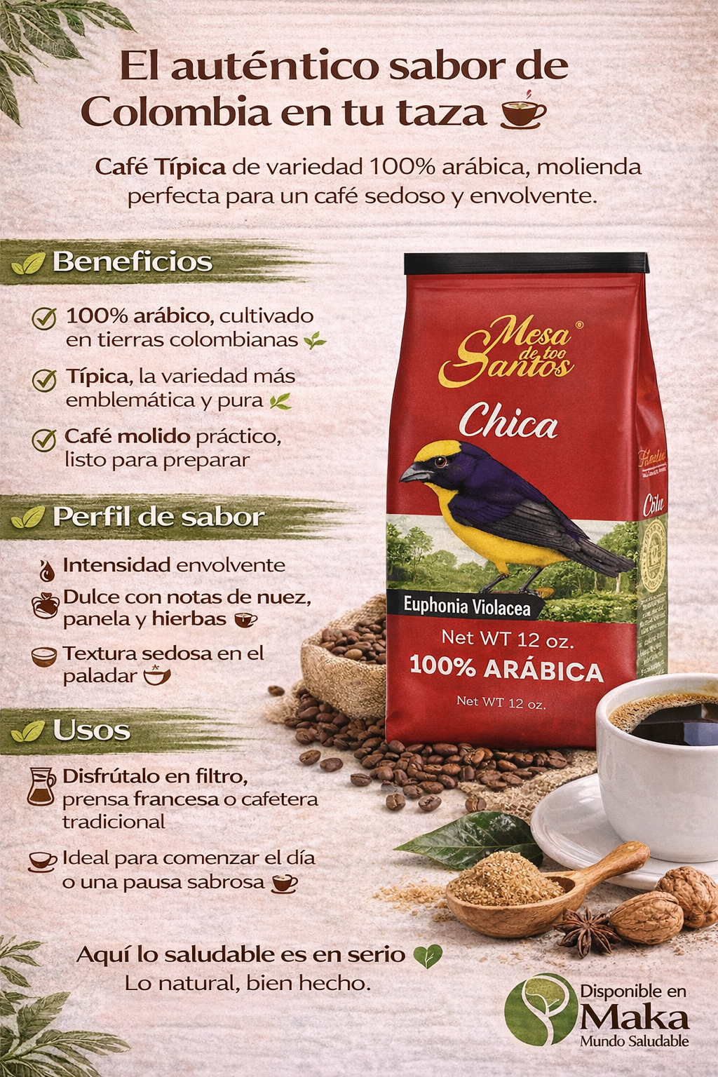 Café Típica (Molido) -  Mesa de los Santos x340g