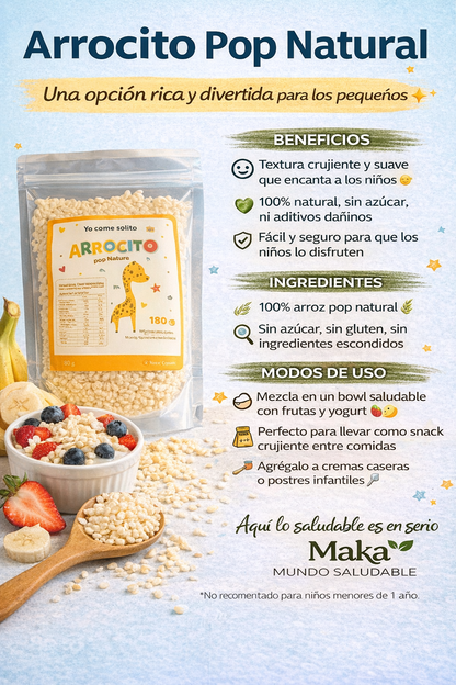 Arrocito Pop Natural - Yo Como Solito x180g