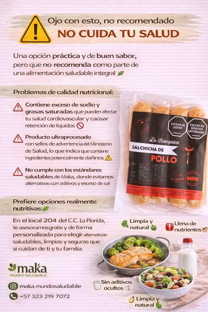 Salchicha De Pollo - La Banquiva x8unid