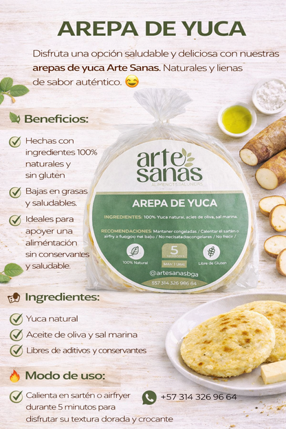 Arepa De Yuca - Artesanas x5unid