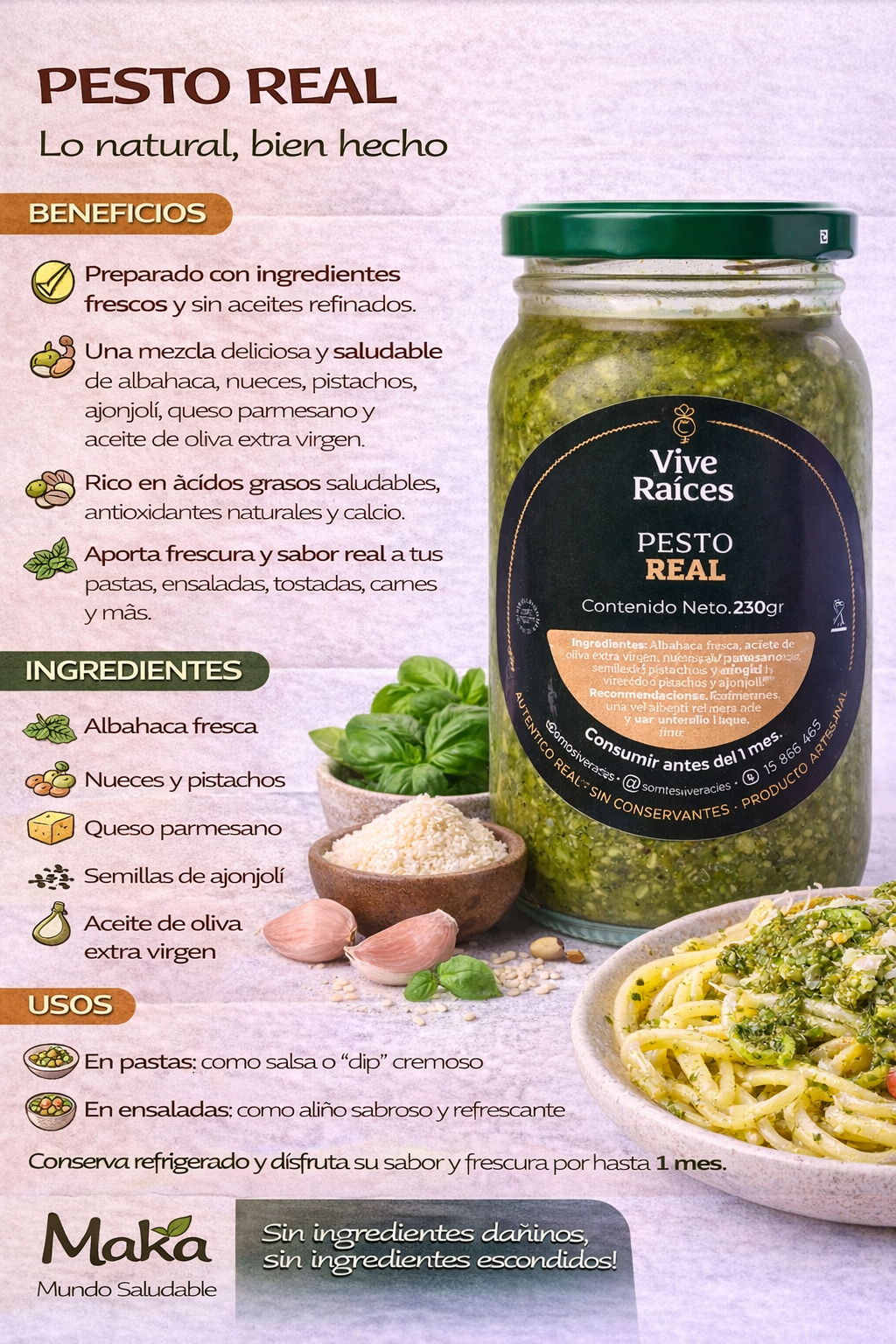 Pesto - Vive Raíces x230g