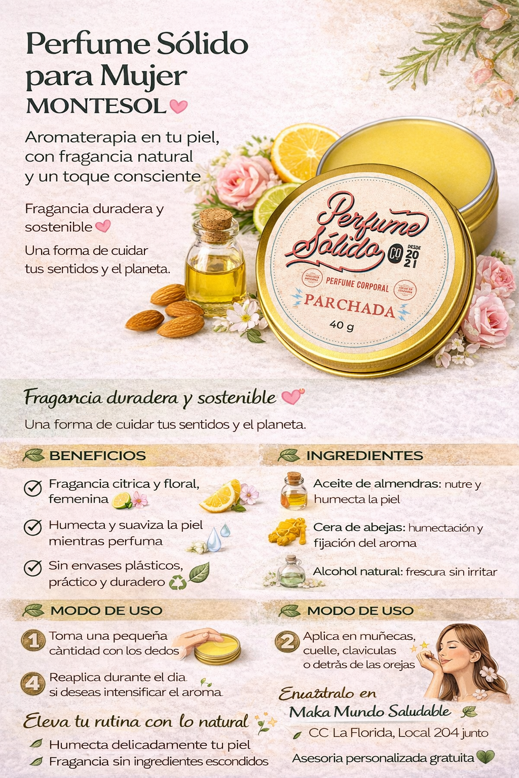 Perfume para Mujer (Parchada) - Montesol x40g