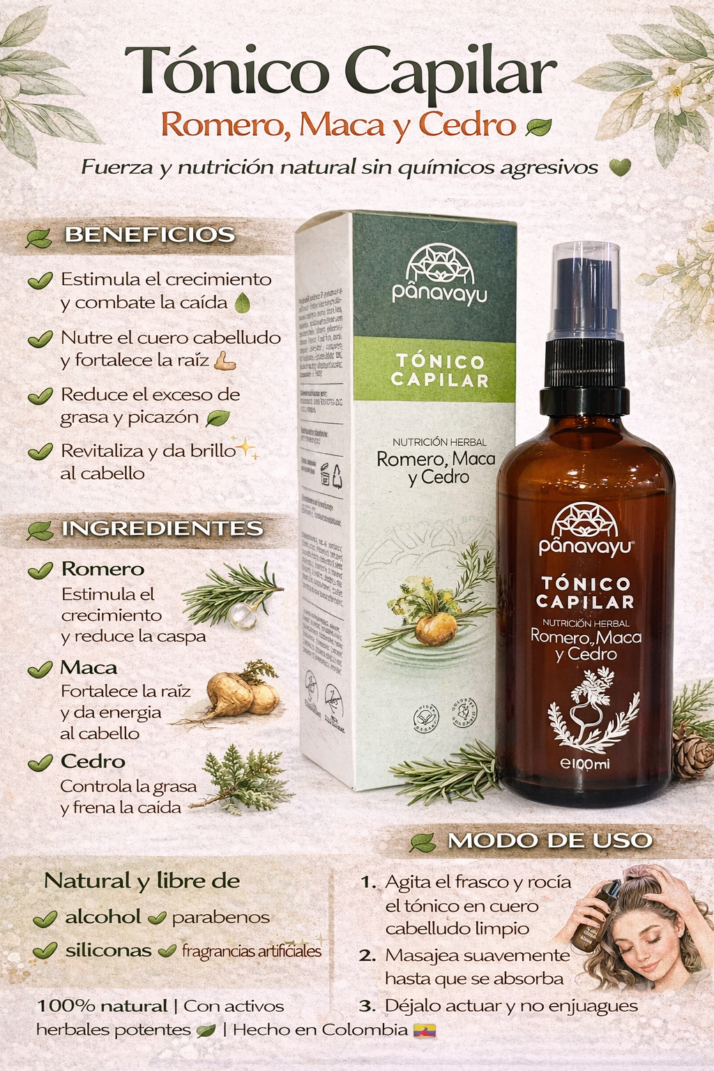 Tónico Capilar - Panavayu x100ml