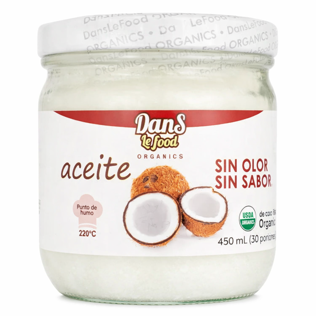 Aceite de Coco Sin olor y sin sabor - Dans Le Food x450ml