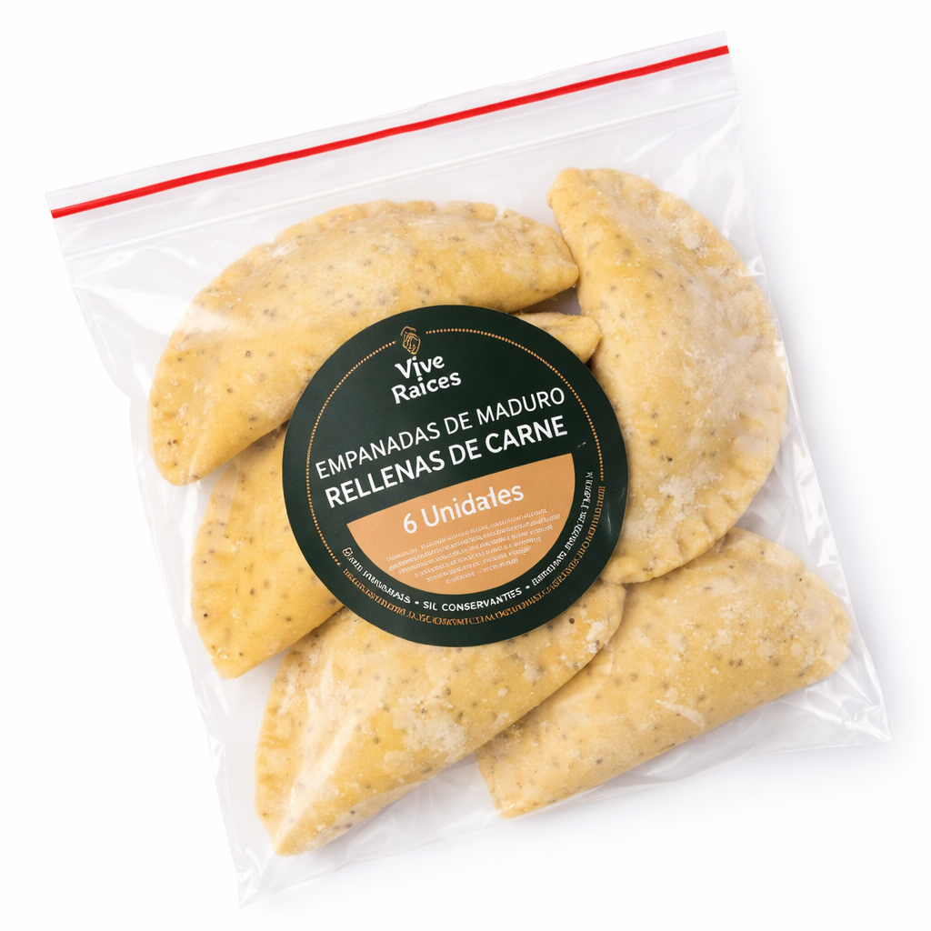 Empanadas de Maduro (Carne) Vive Raíces - Comida Real x6unid