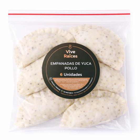 Empanadas de Yuca (Solo Pollo) Vive Raíces - Comida Real x6unid