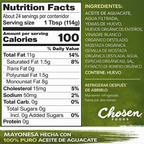 Mayonesa Clásica con Aceite de Aguacate - Chosen Foods x352ml