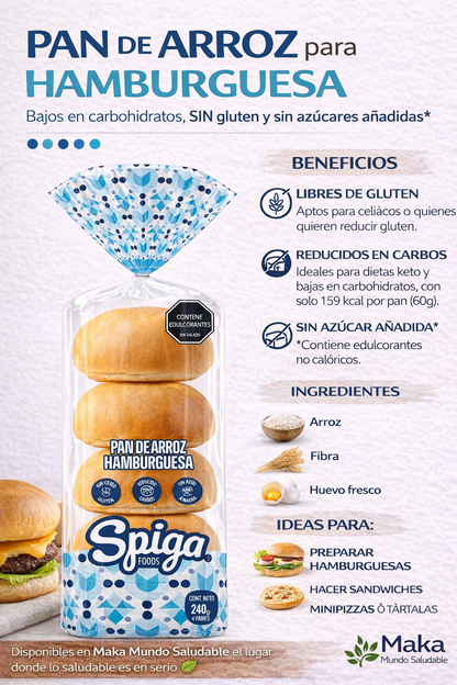 Pan Hamburguesa - Spiga Foods x4unid