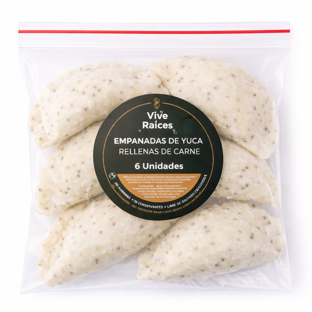 Empanadas de Yuca (Carne) Vive Raíces - Comida Real x6unid
