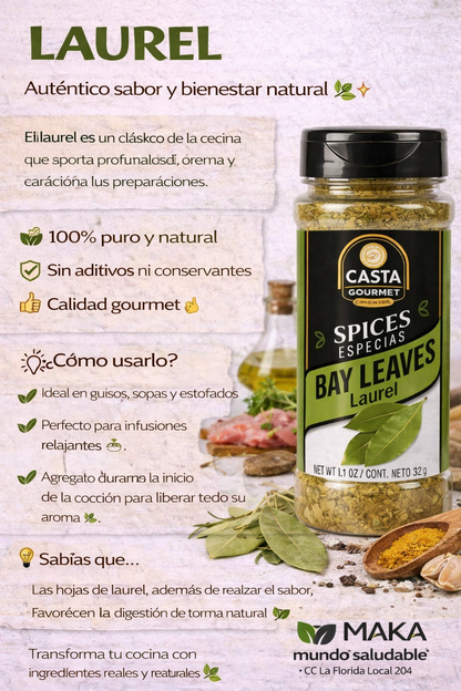 Hojas de laurel - Casta Gourmet x32gr