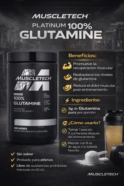 Glutamina - Muscletech x300g