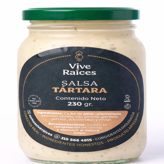 Salsa Tártara Vive Raíces - Comida Real x230g