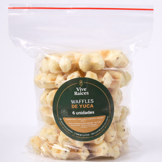 Waffles de Yuca Vive Raíces - Comida Real x6unid
