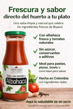 Salsa De Tomate Sabor Albahaca - Tomates Villa Santos x350gr