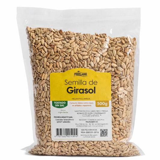 Semillas de Girasol Sin Sal - Prodelagro x500g