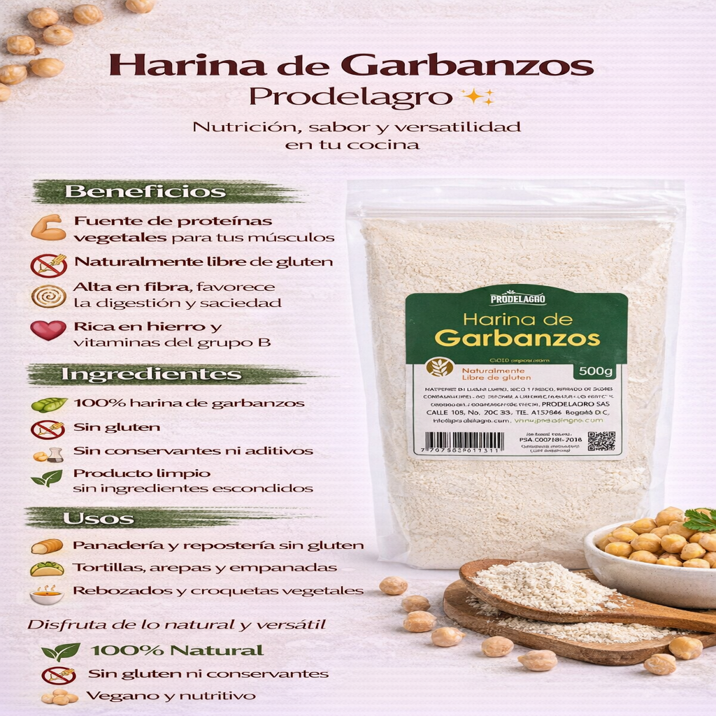 Harina de Garbanzo - Prodelagro x500g
