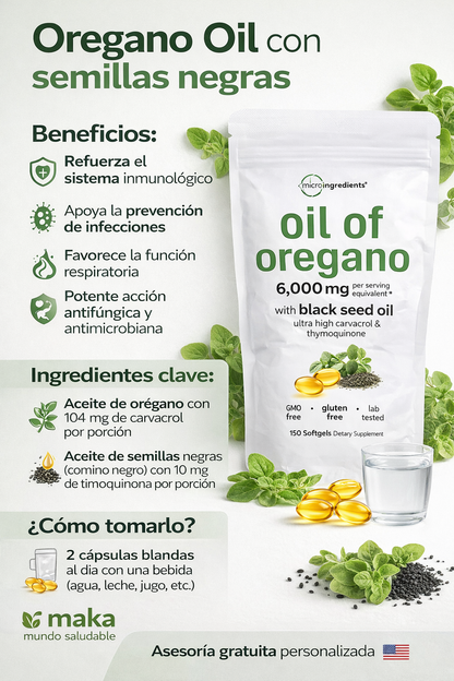 Aceite de Orégano (capsulas) - MicroIngredients x150caps