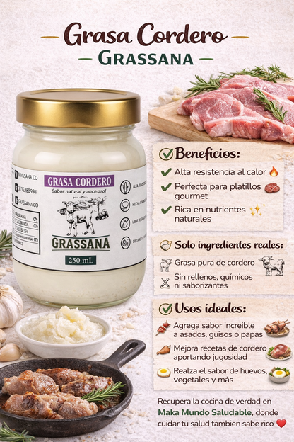 Grasa Orgánica de Cordero - Grassana x250ml